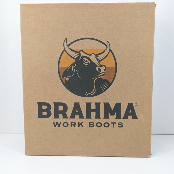 Brahma Work Boots Escott Men's USA 7W Black Oil Resistant Slip Resistant New - Picture 1 of 6